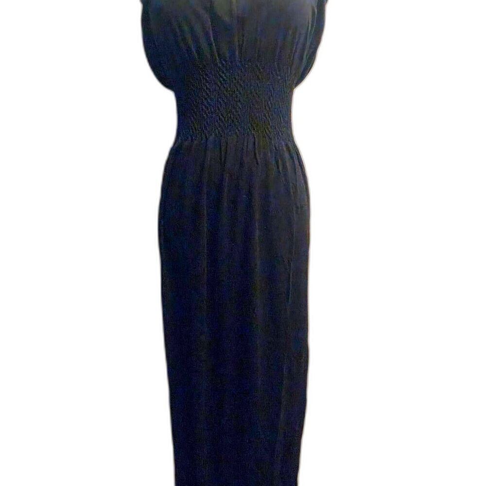 Lark + Grey strapless black dress